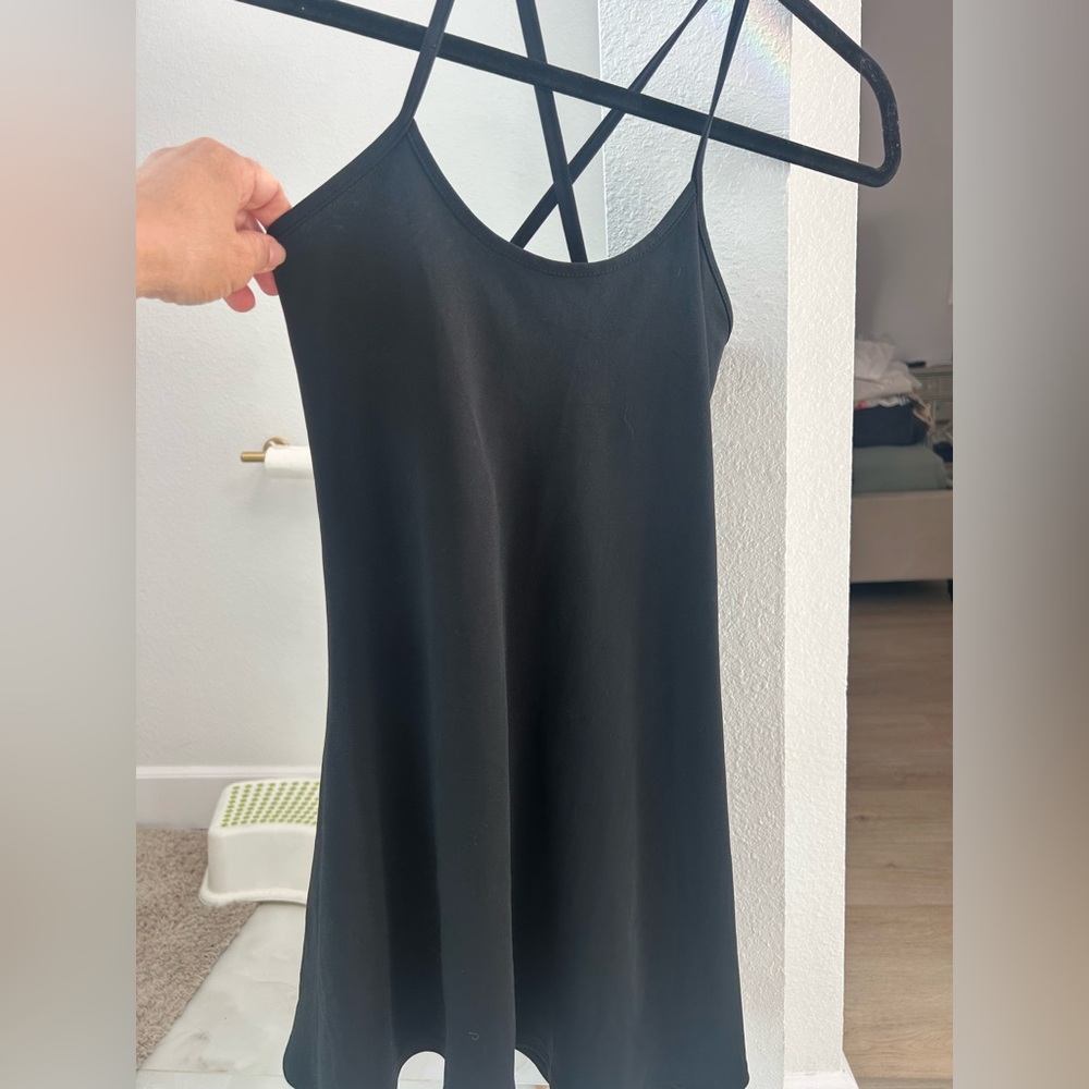 Black Slip Dress - Simple Spaghetti Strap
